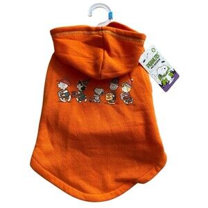 Peanuts Halloween Pet Hoodie Small Orange Snoopy Trick or Treat Dog Costume NWT